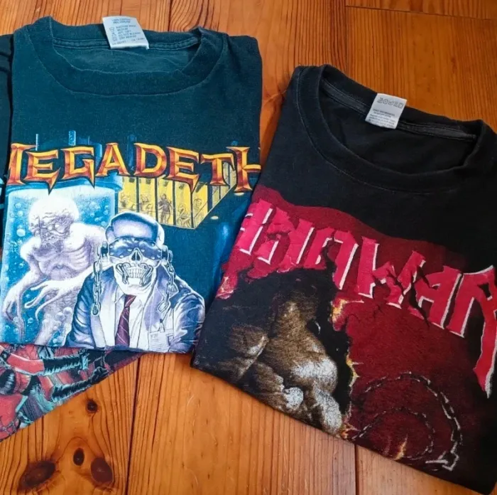 Lot de 2 Tshirts rock metal vintage collector années 90's