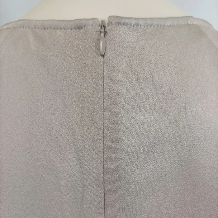 Robe Paule Ka gris perlé - manches longues - cérémonie gris clair satiné taille 42 - A272 - photo numéro 7