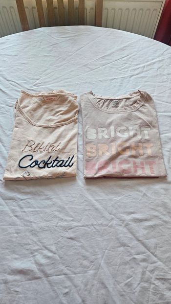 Lot 2 T-shirts - Camaïeu & Kiabi- Taille L