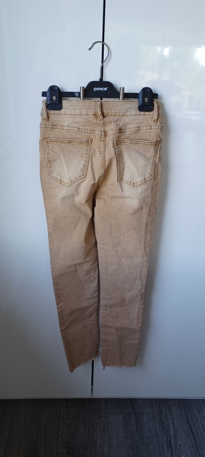 Pantalon femme jeans élastique taille s - photo numéro 3
