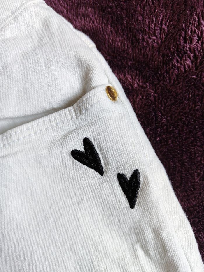 Pantalon fille  jeans large blanc Orchestra 10 ans - photo numéro 5