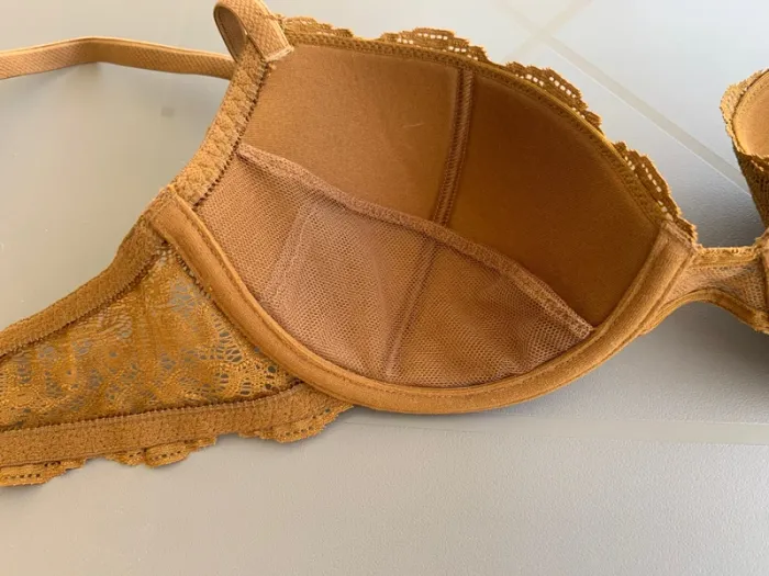 Soutien-gorge Princess TamTam marron/ocre taille 90B - photo numéro 6