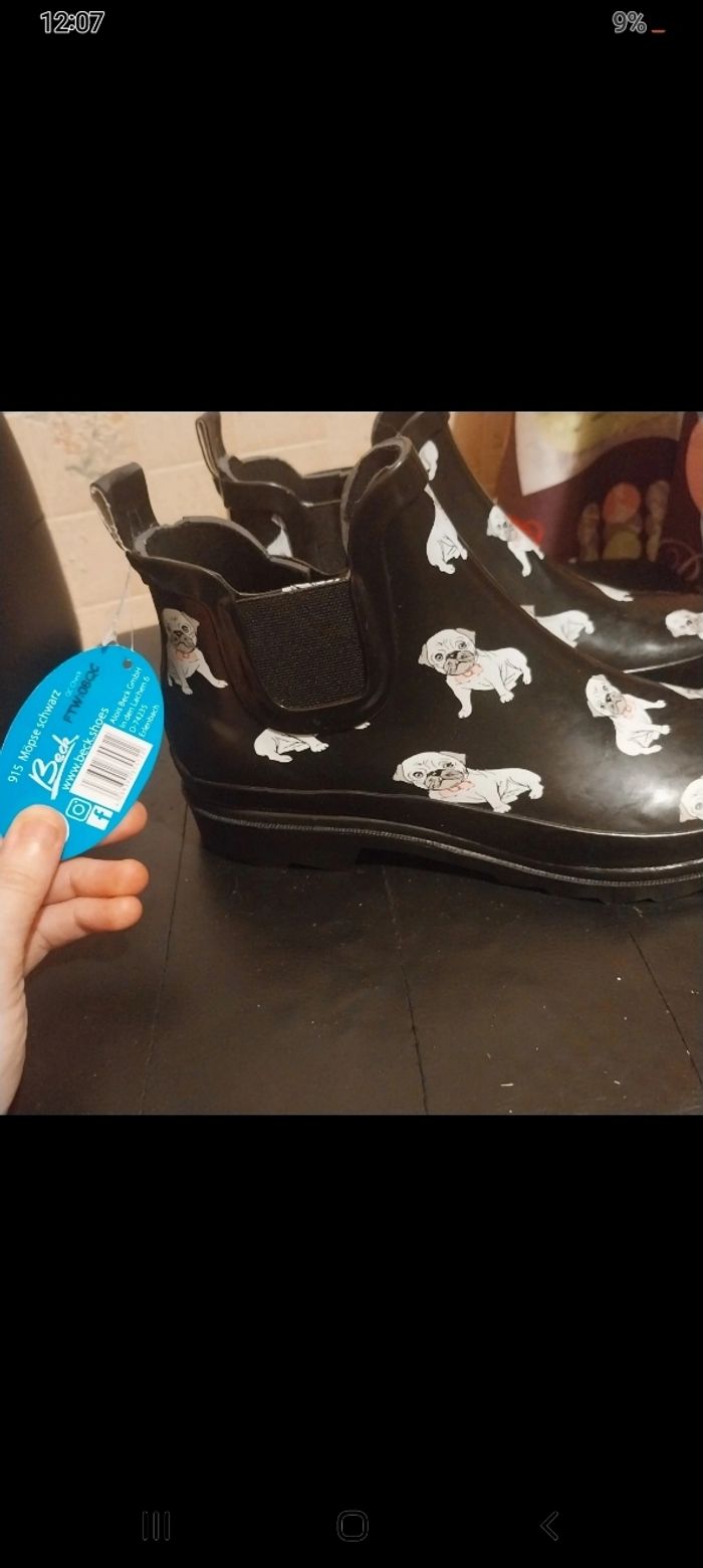 Bottines beck motif carlin Neuves avec étiquette pointure 38 - photo numéro 3