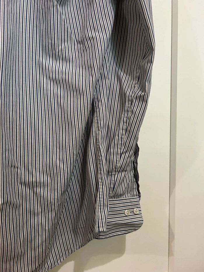 694 – chemise à rayures noire, bleue et blanche Ralph Lauren en taille 38 - photo numéro 8