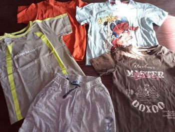 Lot 5 pièces t-shirt manches courtes et short