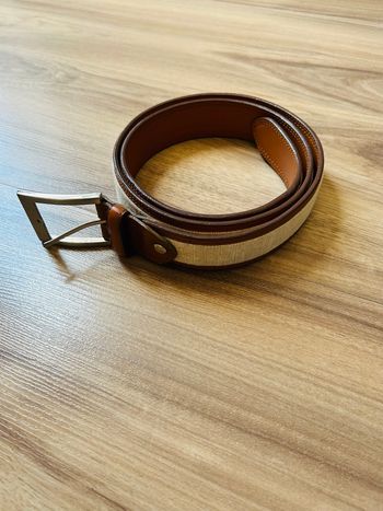 Ceinture marron bi-matière Homme Boutique Indépendante Taille 114cm
