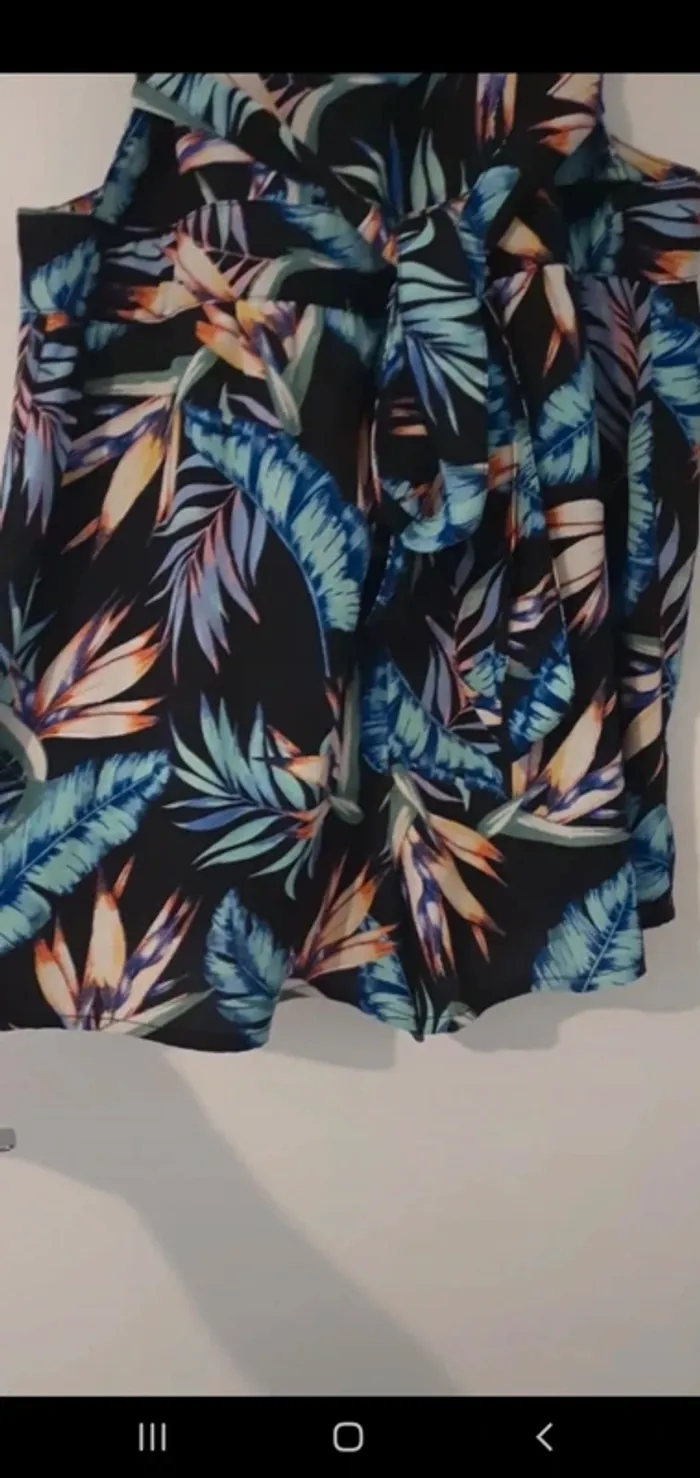 Combishort fleuri zip derrière - photo numéro 2