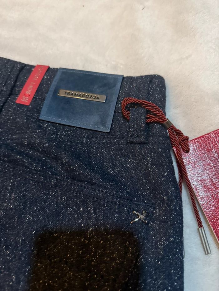 Tramarossa - Jean en laine, coupe droite, Bleu marine, taille 32 - photo numéro 8