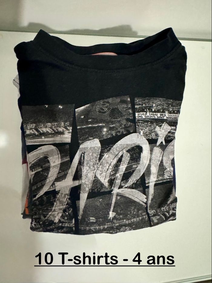 đ Lot 10 t-shirts - taille 4 ans - garçon - multi marques - trĂšs bon Ă©tat - bon Ă©tat - satisfaisant