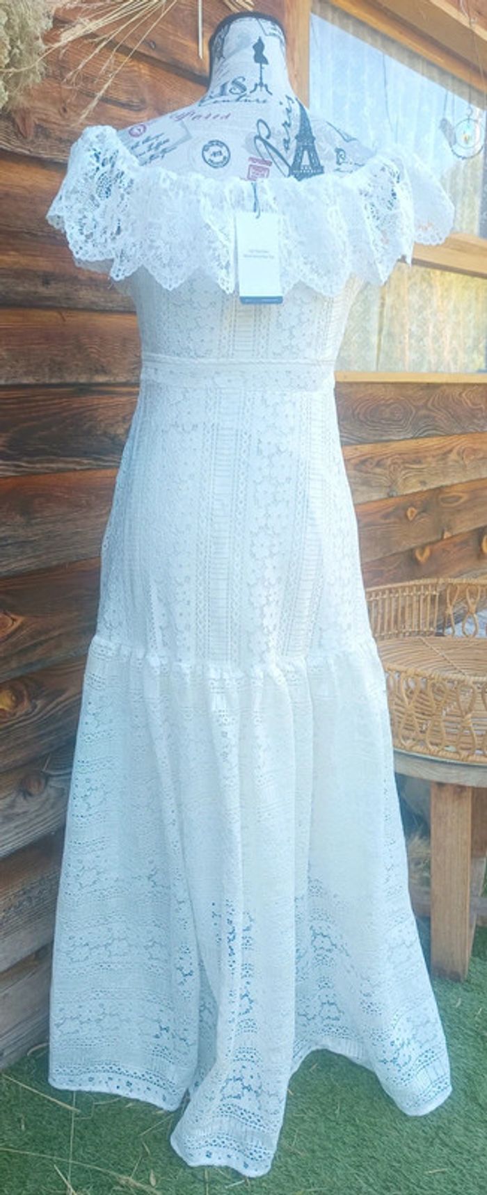 Superbe robe blanche longue Blanche neuve - photo numéro 9