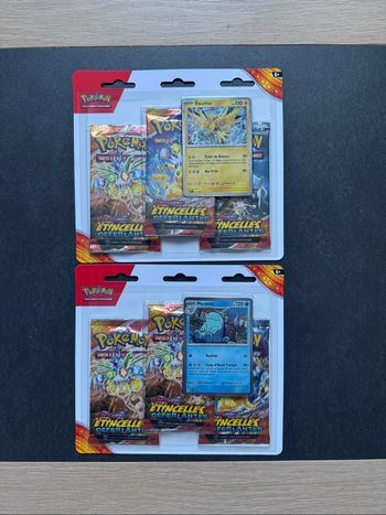 Pokémon Lot de deux Tripack Étincelles Déferlantes Écarlate et Violet Neuf Français