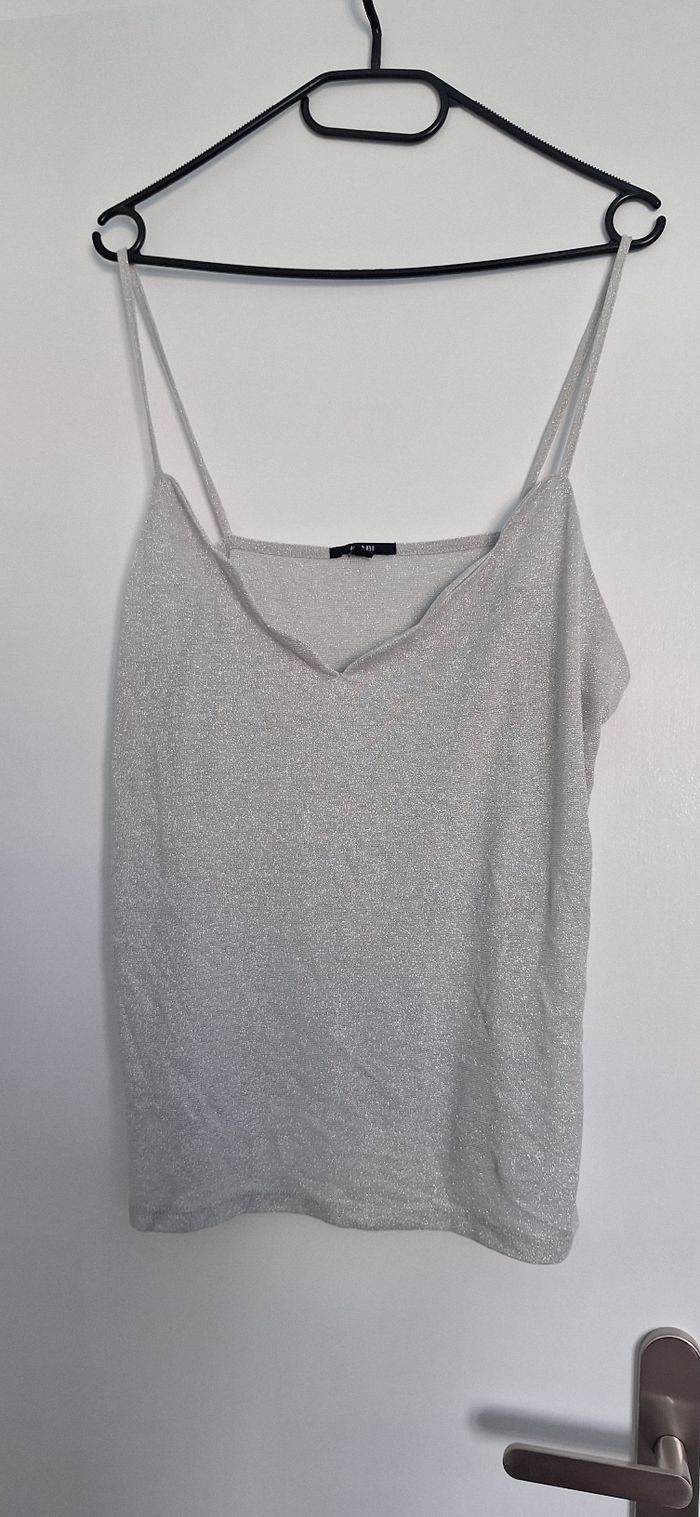 Débardeur à paillettes gris - photo numéro 2