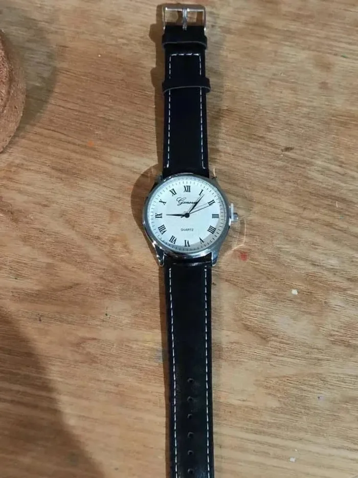 Montre neuve style vintage-italienne, noire - photo numéro 3