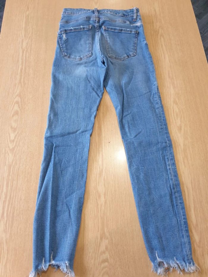 Jean femme Zara T34 long 84cm bleu - photo numéro 2