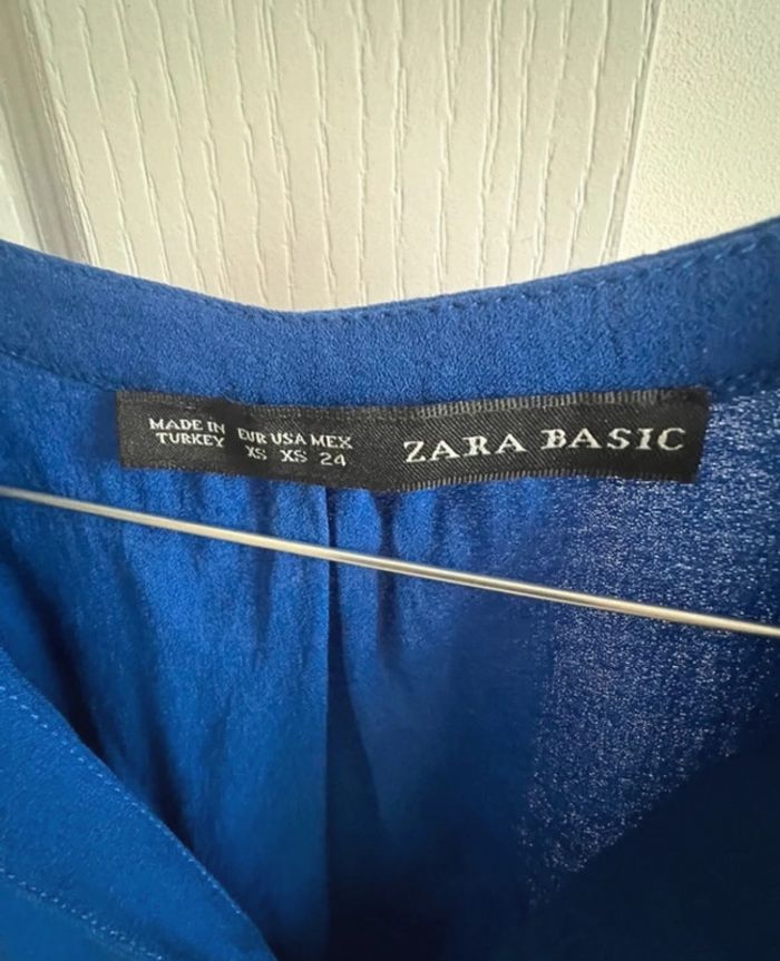 Blouse bleue Zara taille xs - photo numéro 3