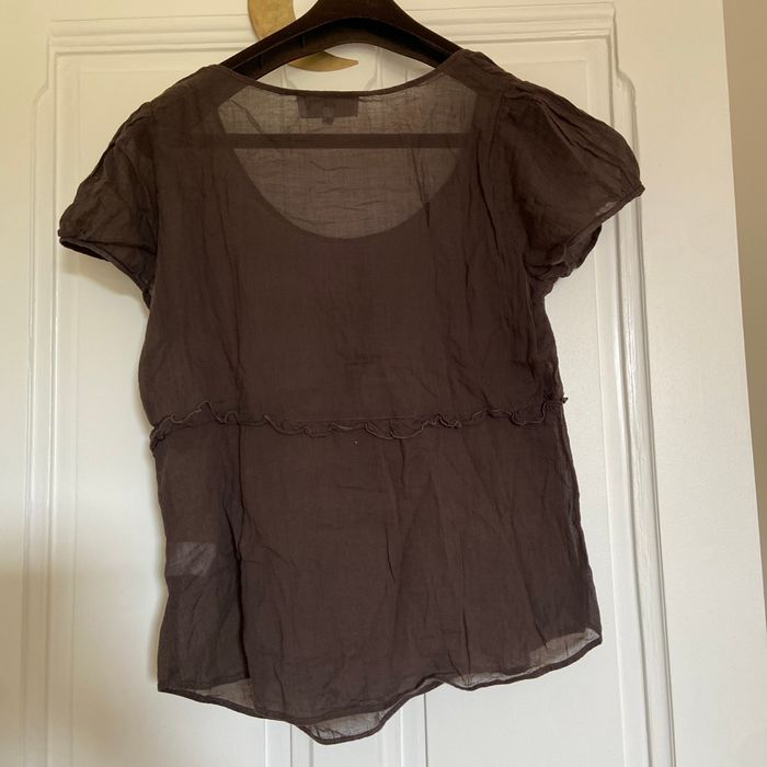 Tee shirt leger marron - photo numéro 3