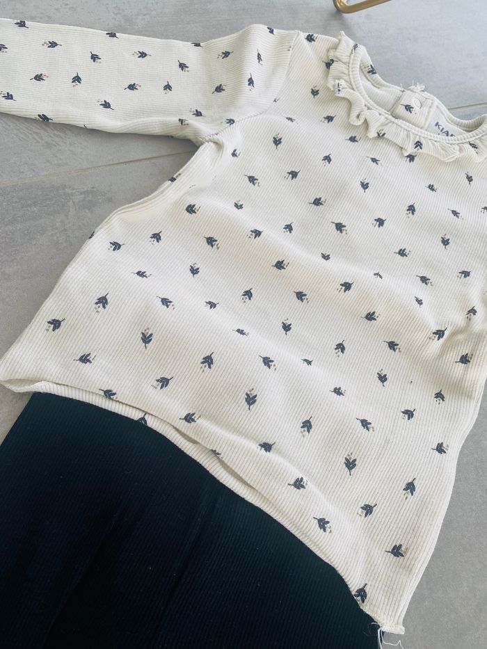 Ensemble Tee shirt manches longues et legging 12 mois kiabi - photo numéro 2