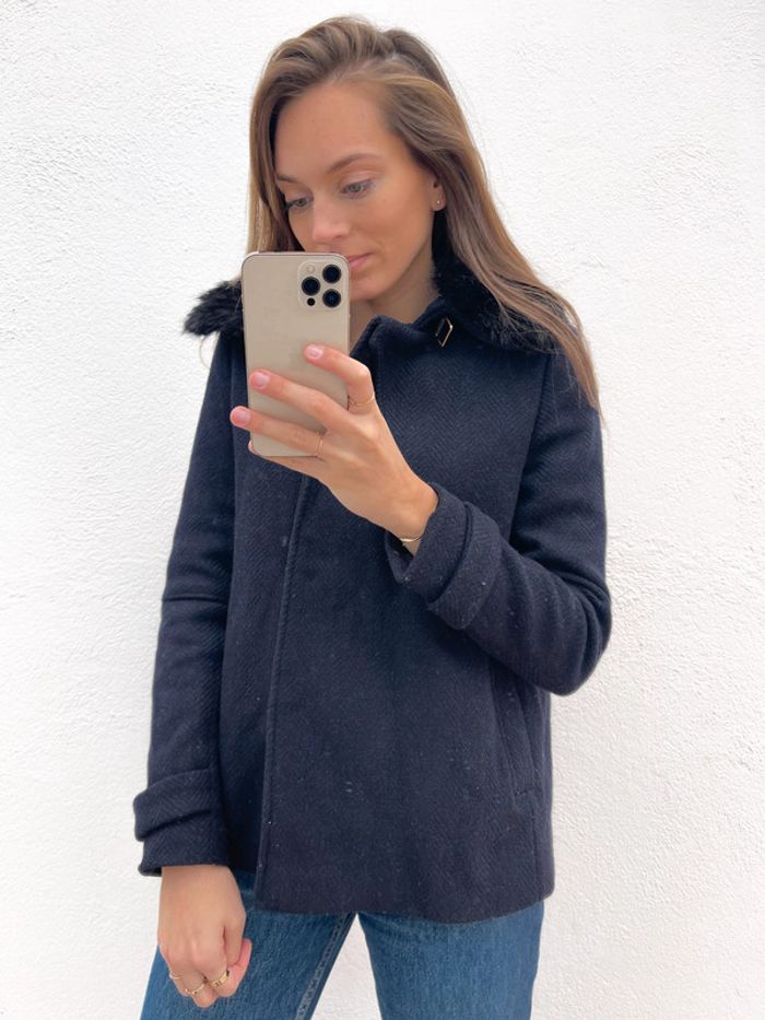 Manteaux bleu marine et noir Zara - photo numéro 5