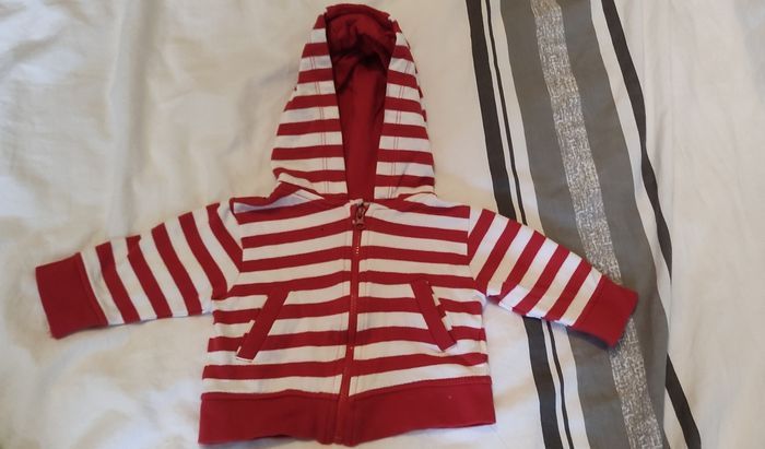 Gilet rayure rouge et blanc