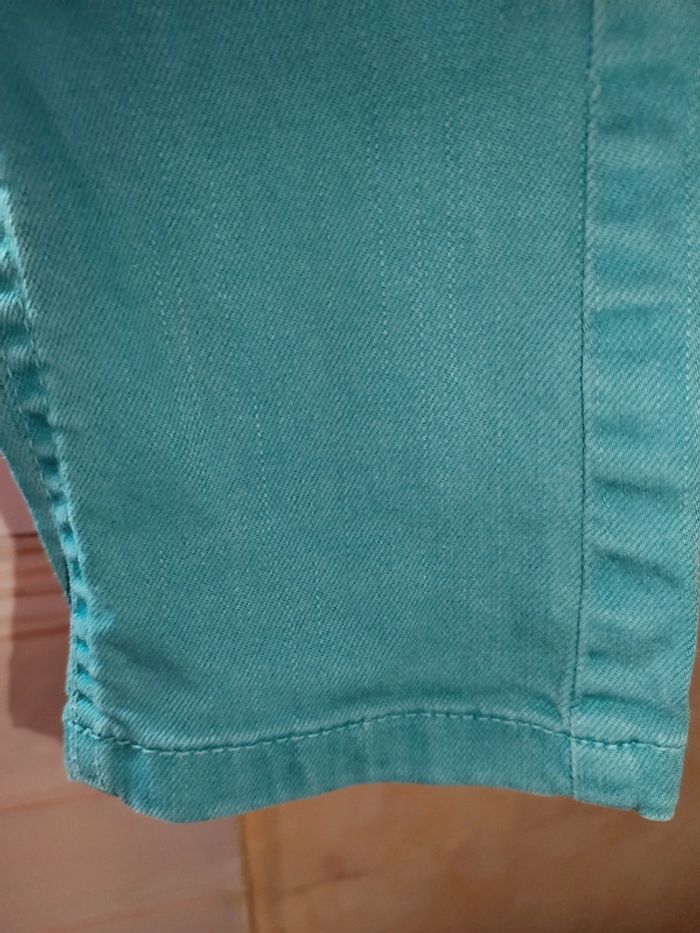 Pantalon jean vert menthe - coupe slim 5 Ans - photo numéro 7