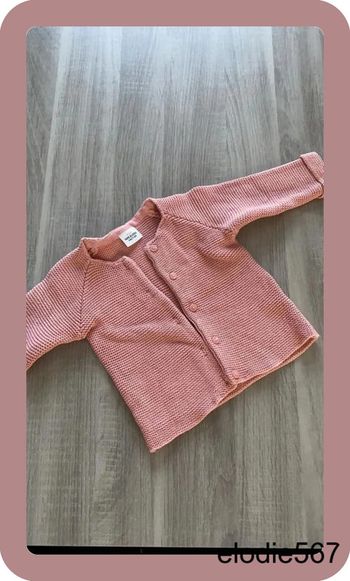 Gilet rose TAO 9 mois