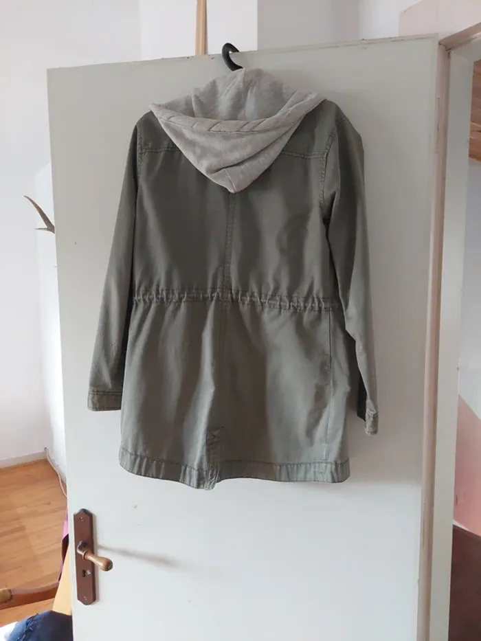 Veste à capuche Hollister kaki - photo numéro 2