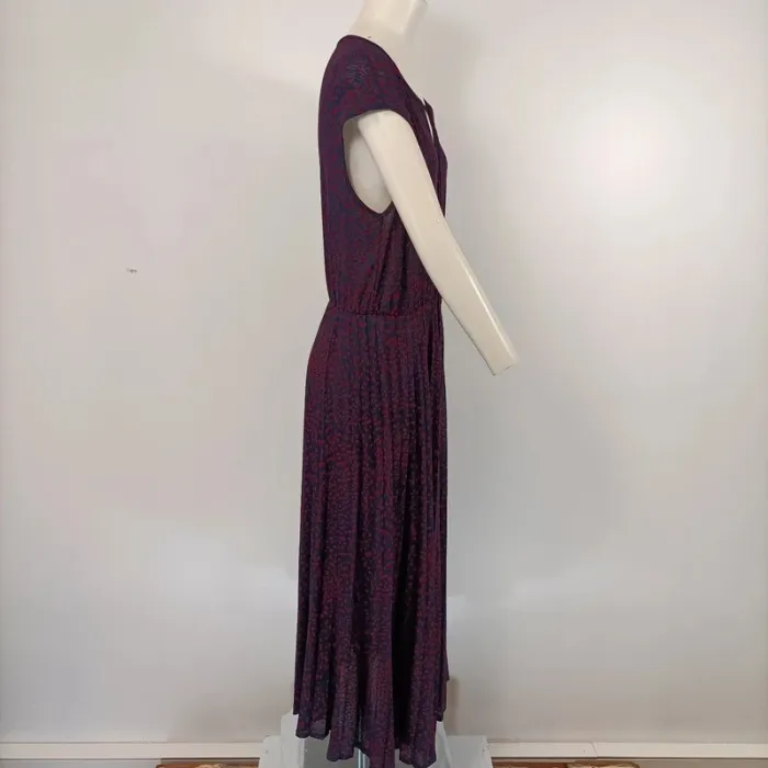 Robe longue fluide Promod à motifs rouges - Taille L estimée - A151 - photo numéro 7