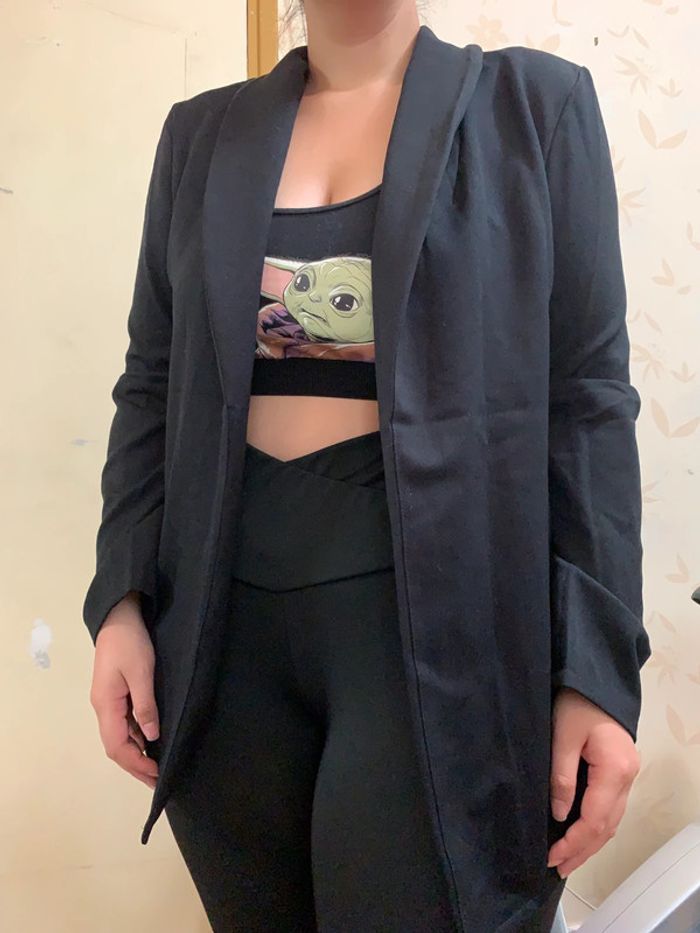 Blazer veste ouvert uni