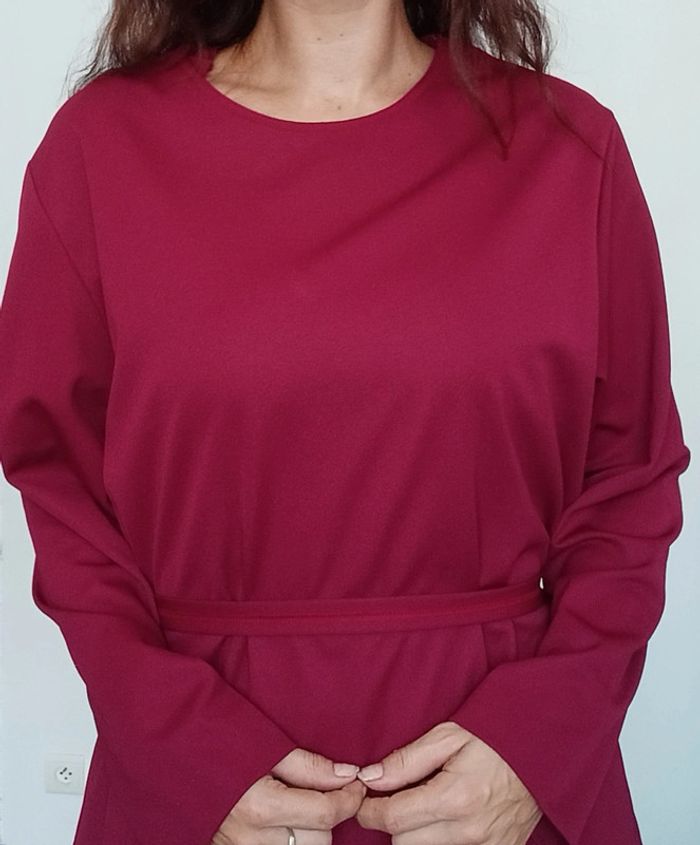 Superbe robe bordeaux vintage taille 50 - photo numéro 10