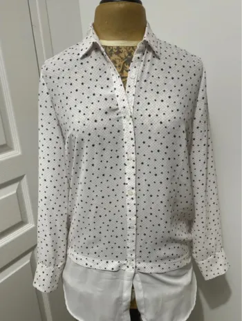 Chemise étoiles et pois Emma blués taille. 38
