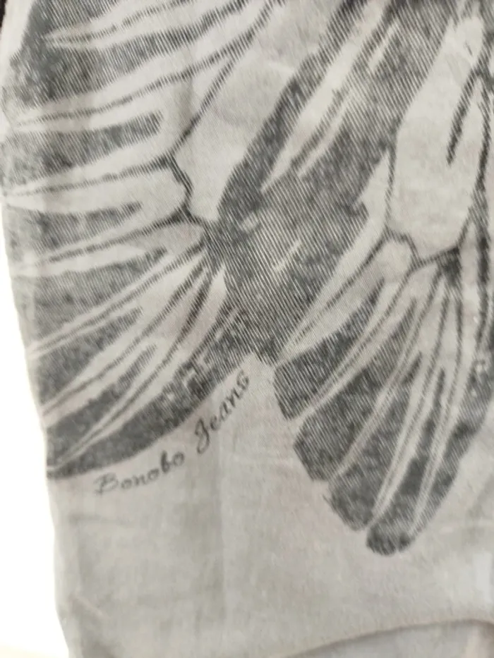 Robe grise imprimé papillon Bonobo Jeans taille unique à zip dans le dos A1567 - photo numéro 8