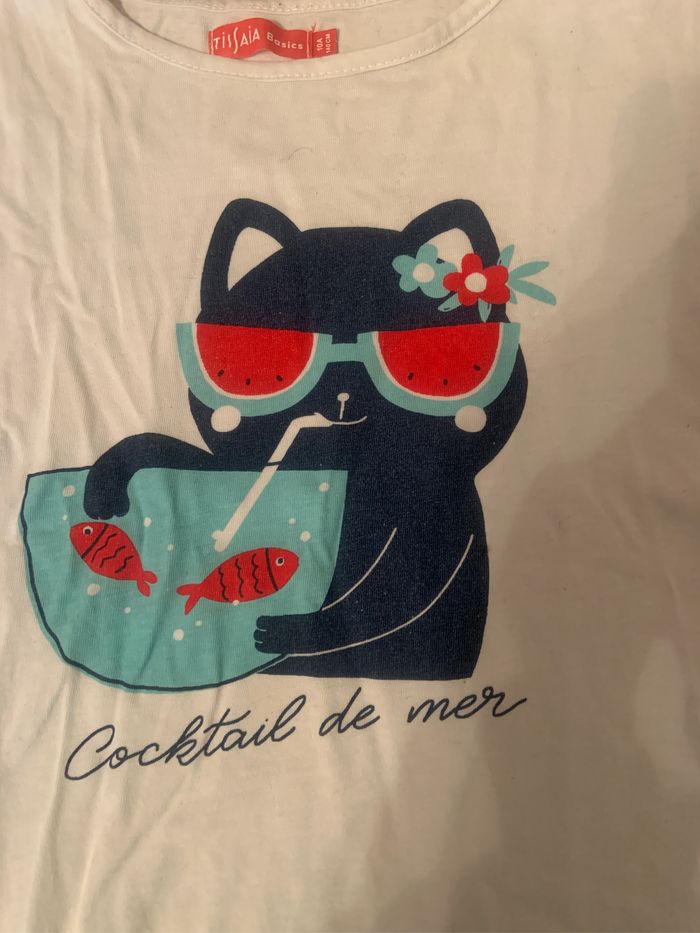 T shirt chat rigolo 10 ans - photo numéro 2