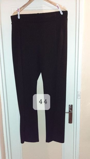 Pantalon à enfiler jambe large 44 noir