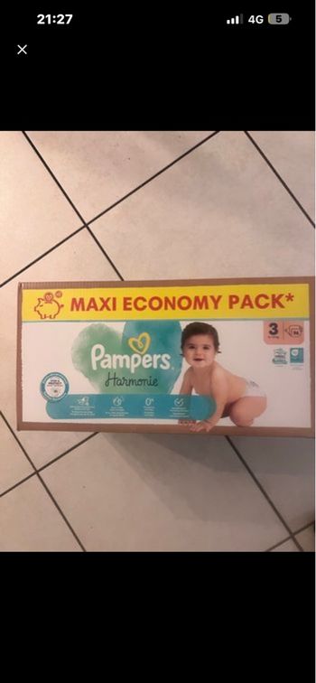 1 carton pampers  harmonie 3