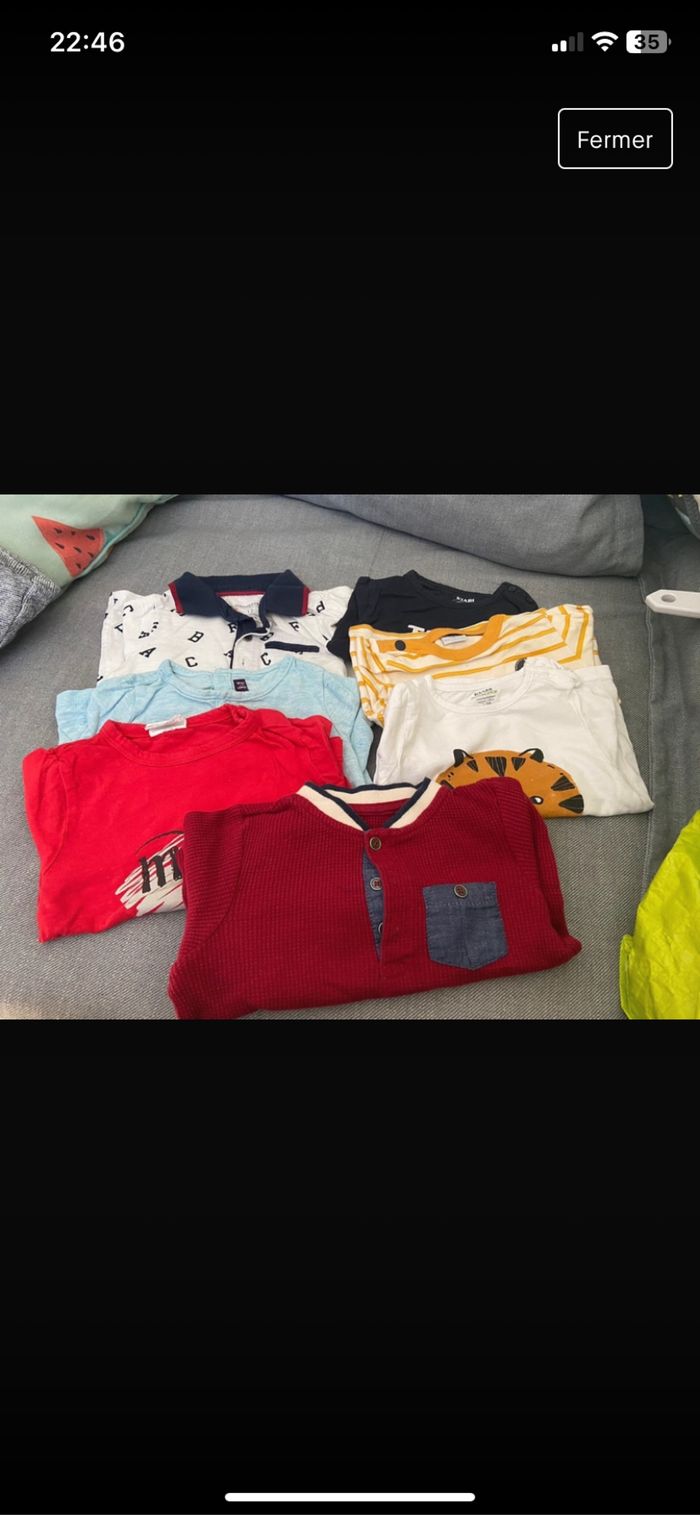 Lot t-shirt manches longues