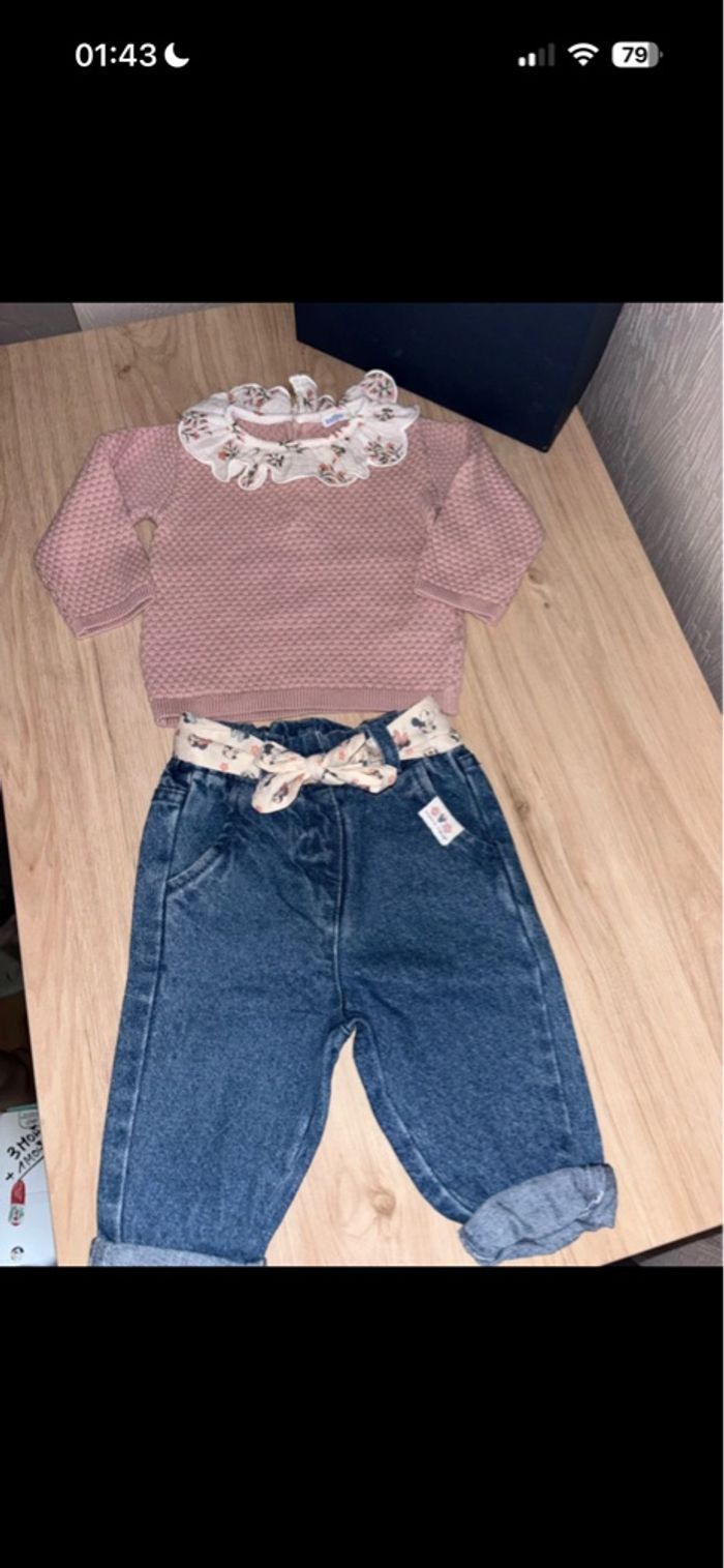 Lot pull et jean Minnie - photo numéro 2