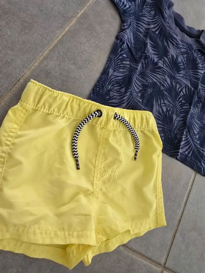 Ensemble short bleu et jaune - photo numéro 3