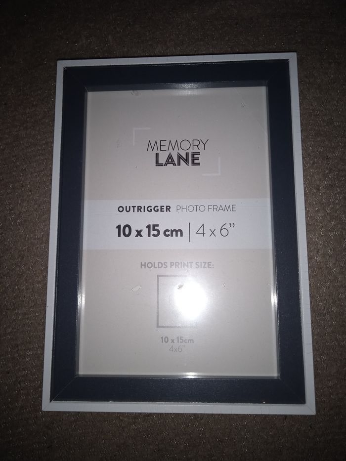 Cadre photo bord noir et blanc 12*17 cm…(photo 10*15) - photo numéro 2