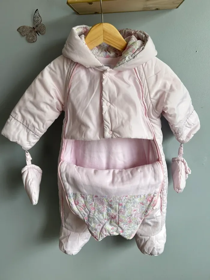 Combinaison pilote rose Jacadi fille 12 mois Tbe - photo numéro 2