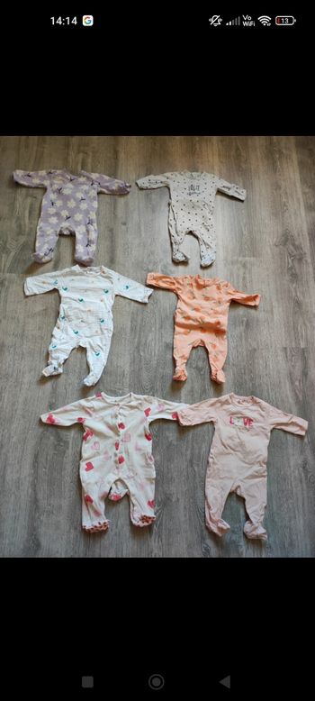 Lot 6 pyjamas fin 3 mois