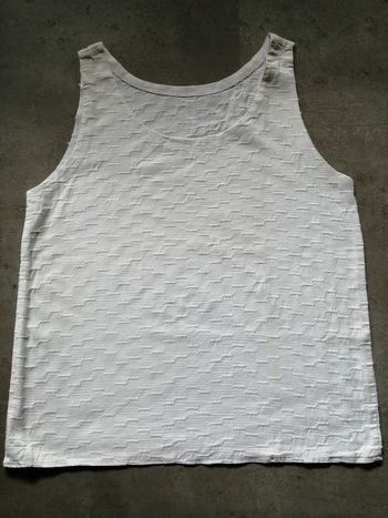 Débardeur blanc Taille unique Fait par une couturière