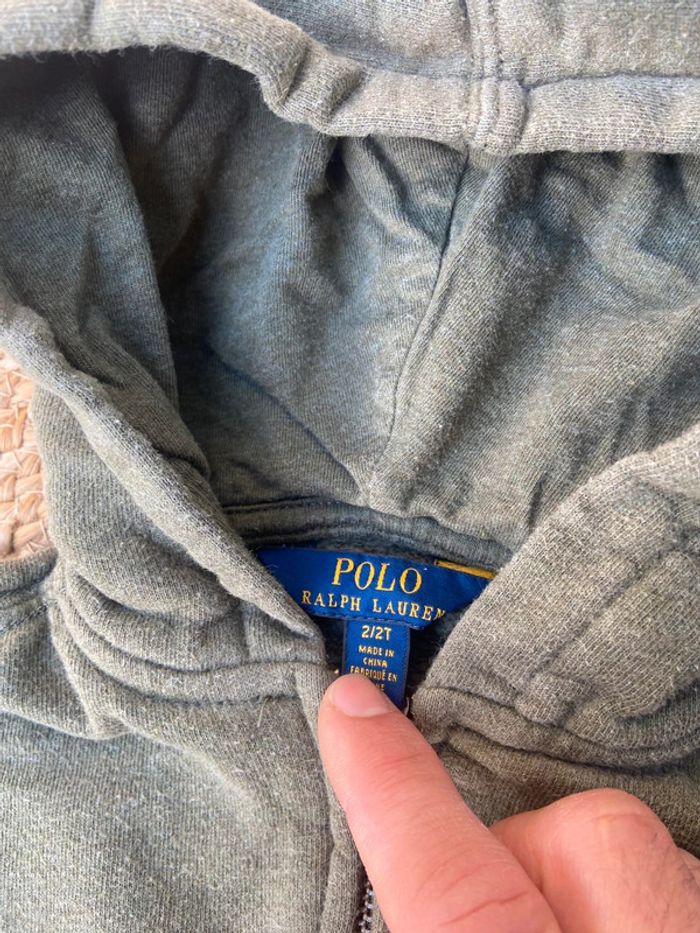 Sweat zipé  à capuche garçon 24 mois Ralph Lauren - photo numéro 3
