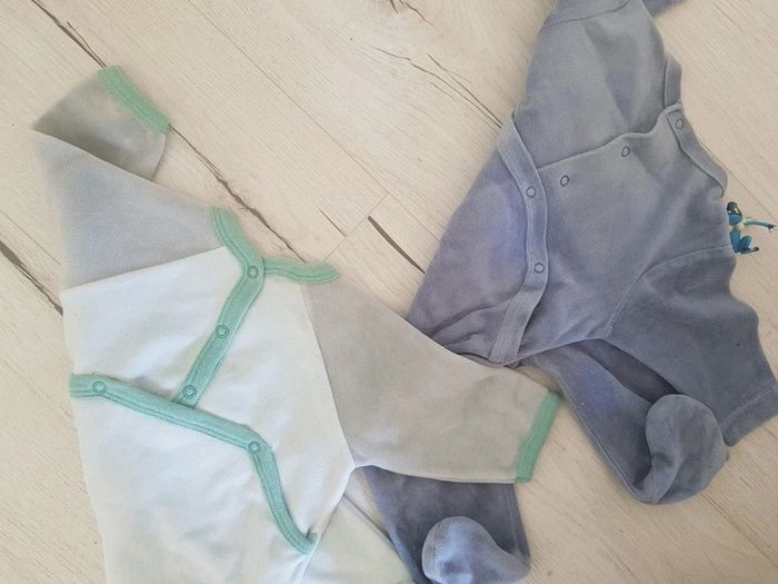 Lot de 2 pyjamas velours garcon 3 mois petit bateau - photo numéro 2