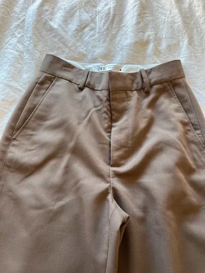 Pantalon marron Zara en taille XS - photo numéro 2
