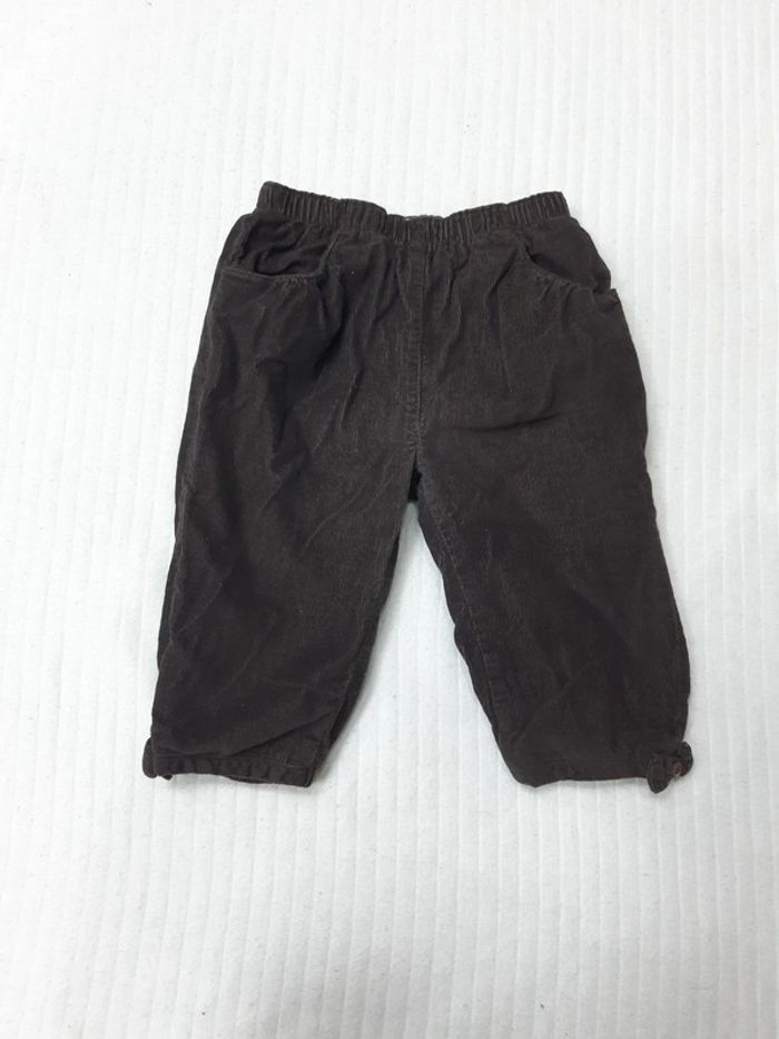 Pantalon côtelé marron Bout'chou 9 mois