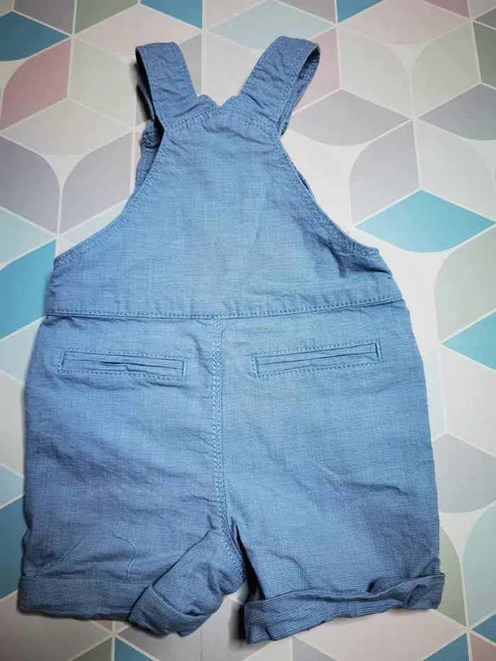 D4572 - salopette short 12 mois - photo numéro 3