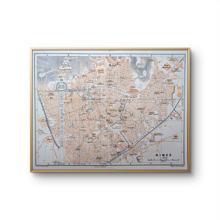 Imprimée en 1906, plan de Nîmes. Original Vintage Authentique. - photo numéro 9