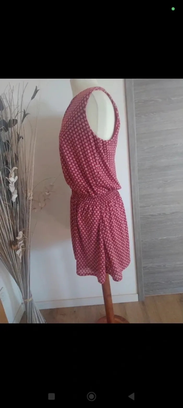 Superbe robe Mango 38 rouge et blanche - photo numéro 4