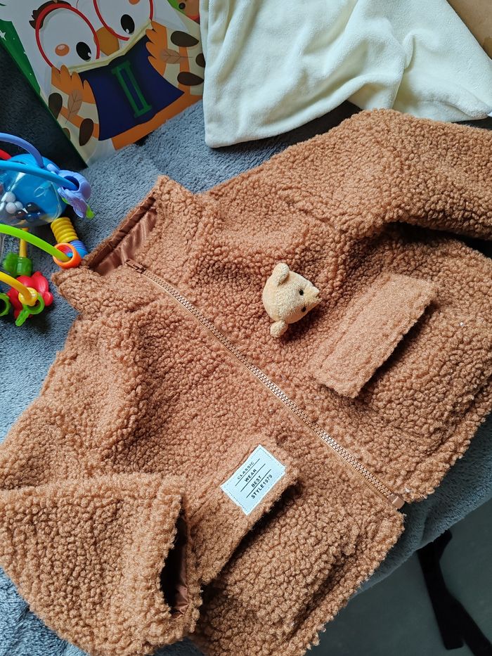 Veste bébé cosy club brune