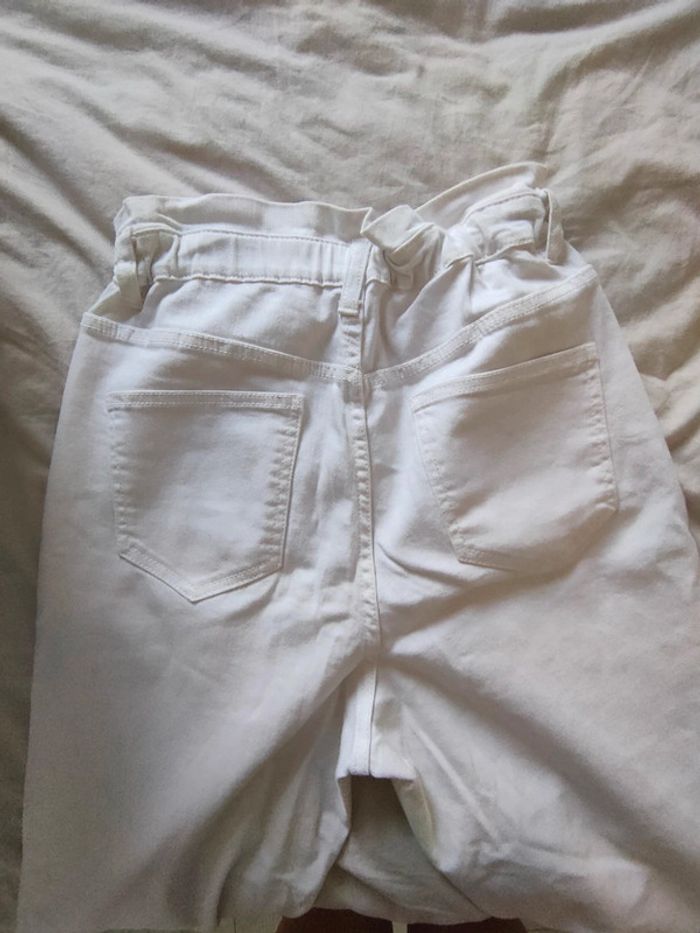 Jean blanc/blanc cassé style boy Friend - photo numéro 2